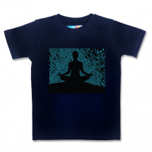 Men Round Neck Blue T-Shirt - Inner Peace